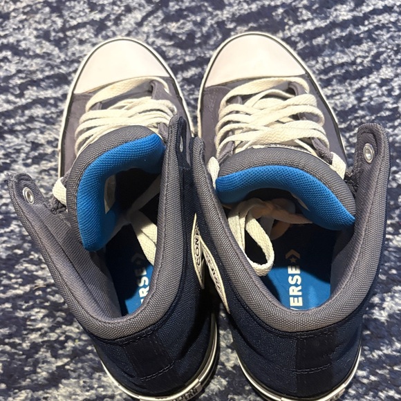 Converse All Star Navy and Grey High-Top Sneakers - Picture 4 of 6